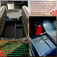 Qlhshop Rivian R1S anti-slip texture helps keep items in place.