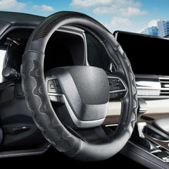 QLLUYTR cover for Corolla with stitch-detail enhances tactile grip and interior upgrade.