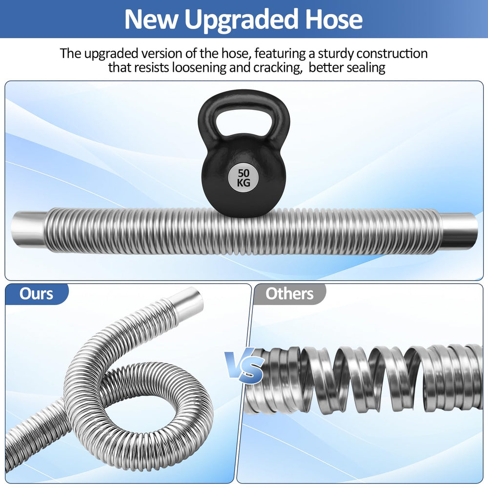 QLNGAS stainless steel muffler highlights corrosion resistance for outdoor use