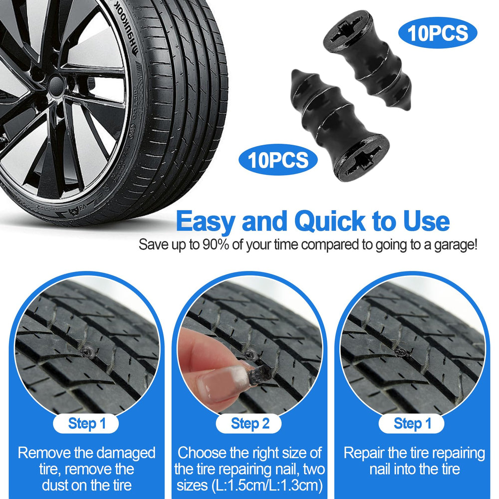 QLOUNI valve caps and accessories to maintain tire seal.