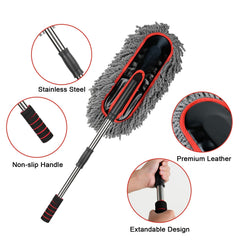 QLTUDN car duster extended reach to roof and windshield