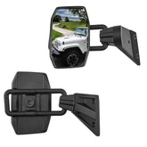 QMPARTS right door-off Wrangler mirror for clear rear visibility.