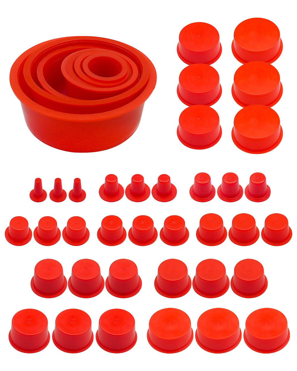 Qnbes 48-pcs cap plugs kit packaging for easy storage