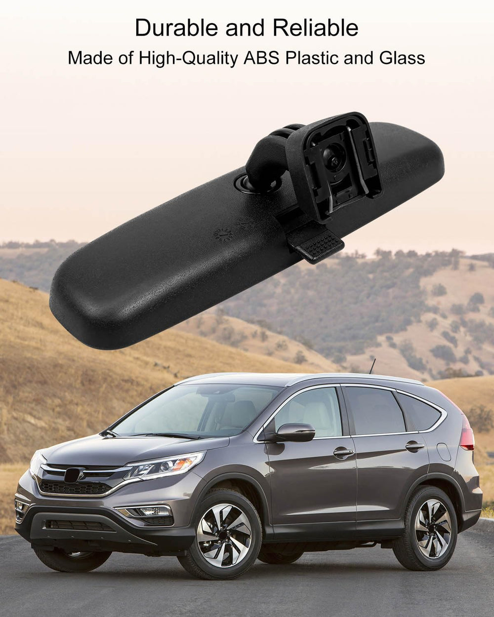 QNHEAY durable ABS plastic rearview mirror withstands heat and aging