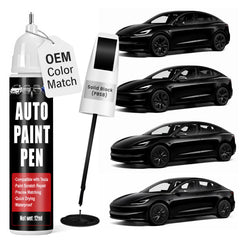 Qnofuit solid black PBSB bottle ready for precise Tesla touch-ups.