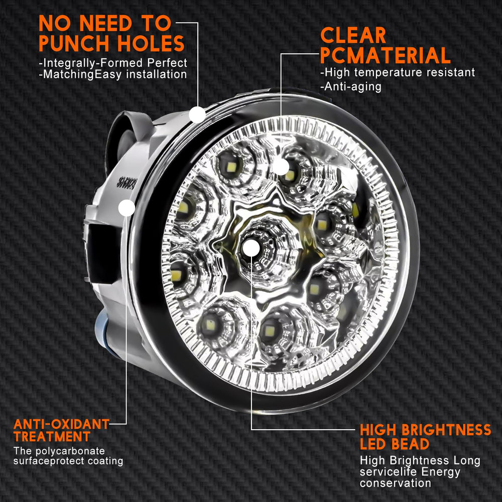 Qobsos LED fog light with easy install for Infiniti G37