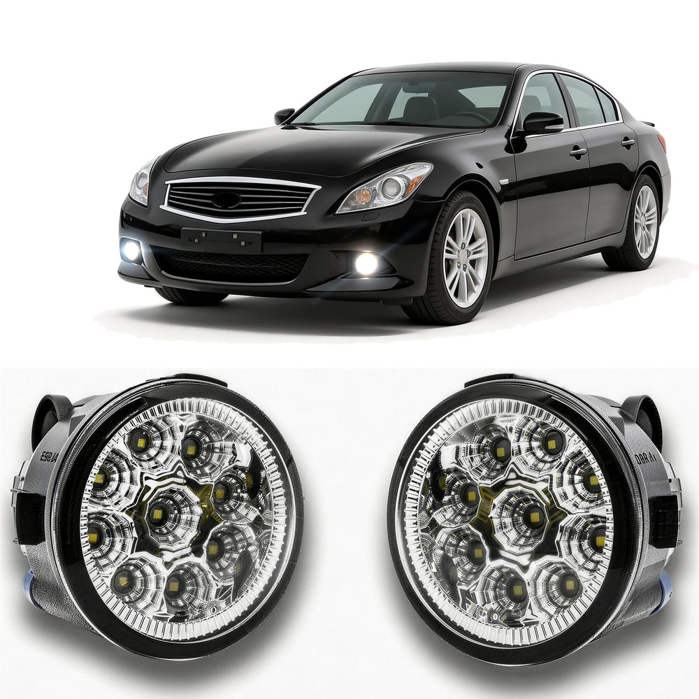 Qobsos LED fog light for Infiniti G37 front view improves nighttime visibility