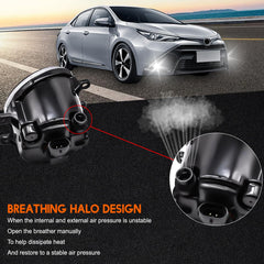 Weatherproof IP65 fog light housing keeps components protected.