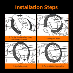 QODOLSI D-shaped steering wheel cover included for universal fit.