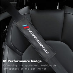 QOMAGO logo seat belt cover adds sporty elegance to your car.