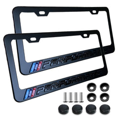 QOMAGO license frame front and back setup for durable, stylish mounting.