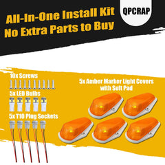 QPCRAP marker kit components including T10 sockets for easy install