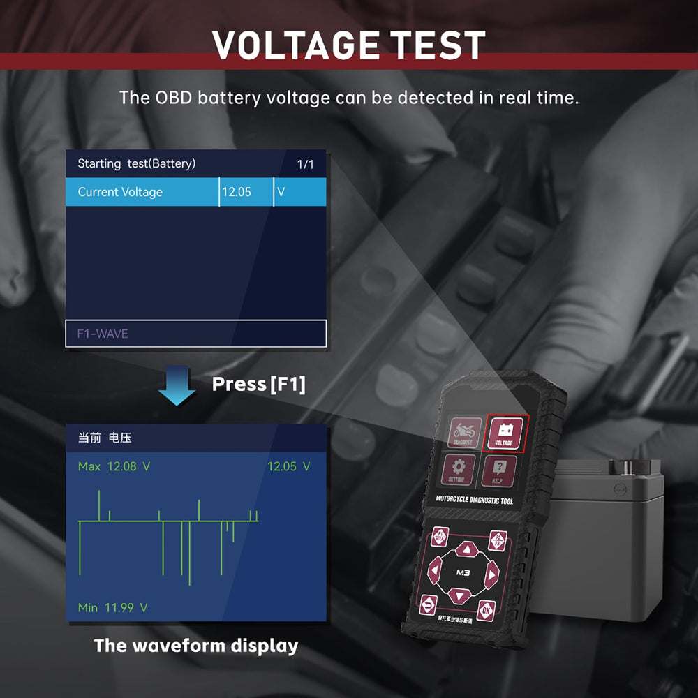 QPKING M3-A live data stream helps monitor engine and sensor behavior.