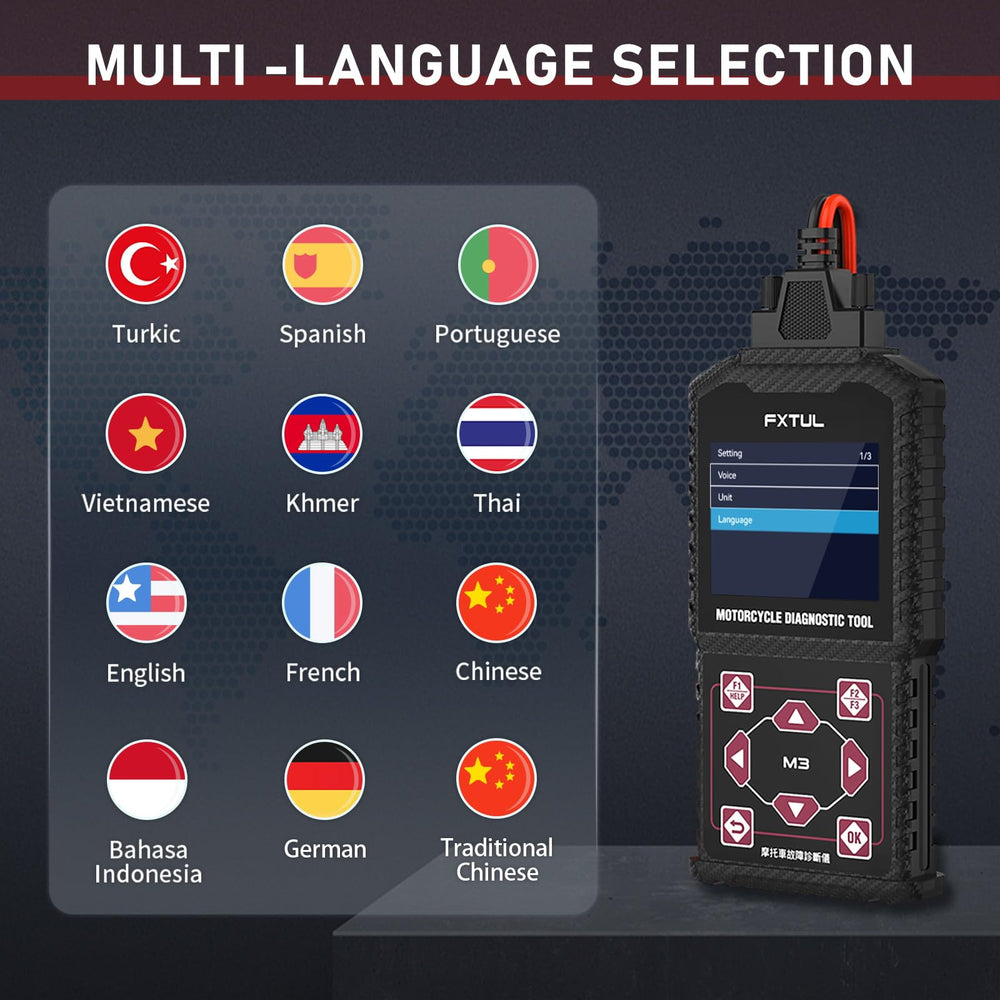 QPKING M3-A throttle reset supports idle regulation and throttle learning.