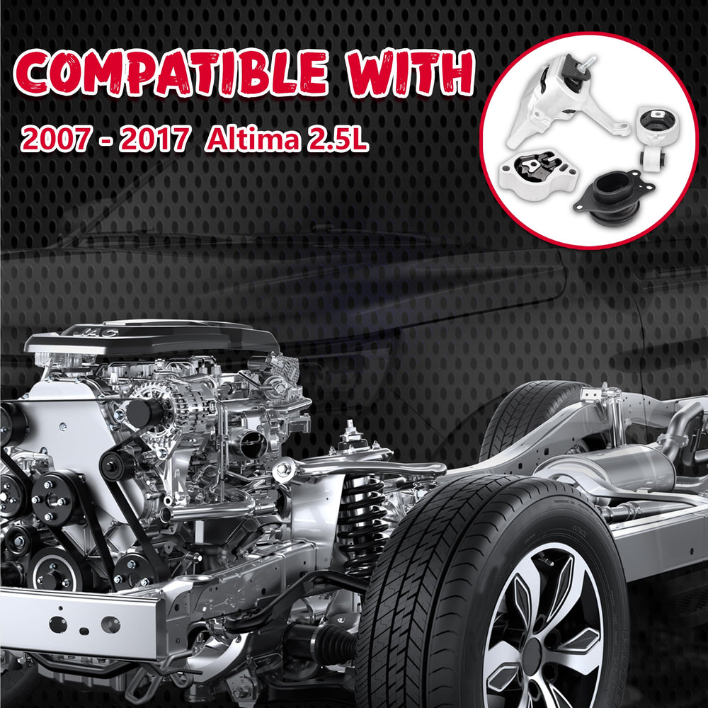 QRYIPPDM rear engine mount close-up improves stability on rough roads