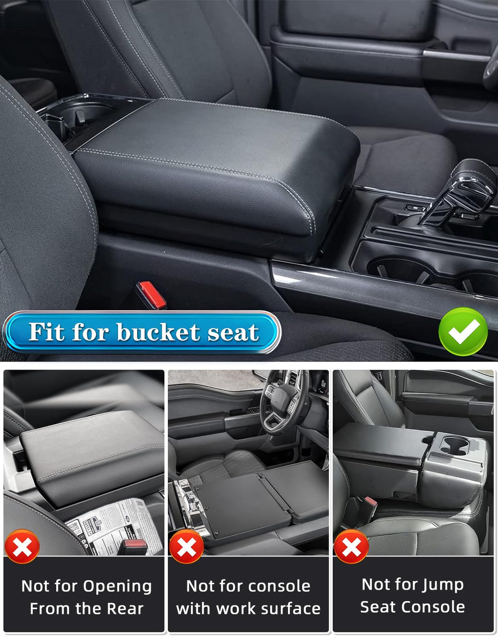 QSYPSS F-150 cover image highlights pet-claw protection for the armrest