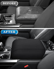 QSYPSS center console cover for F-150 side view highlights soft, comfortable grip