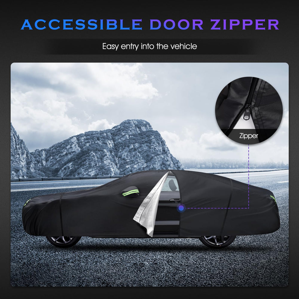 Qualencey Dodge Challenger cover six layer detail with PA coating and aluminum shield