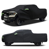 Qualencey Ram 1500 truck cover front view protects against sun and rain outdoors