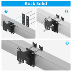 Zinc-plated hardware included with Qualward mount for quick setup.