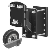 Qualward spare tire mount bracket with heavy-duty construction for secure trailer storage