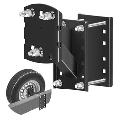 Qualward spare tire mount bracket with heavy-duty construction for secure trailer storage