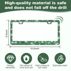 QUANQIUFEI dark green frame on car shows a seamless plate fit