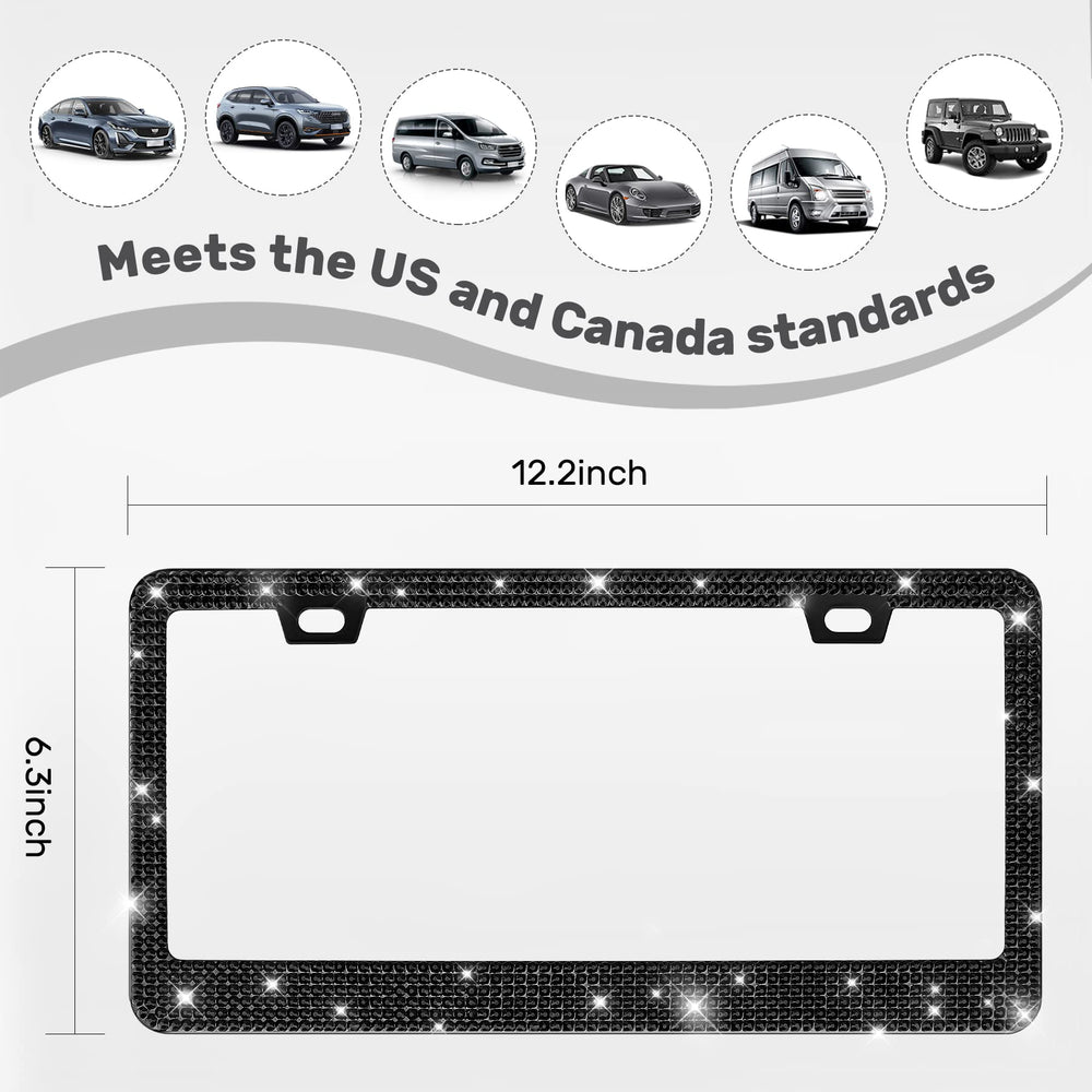 QUANQIUFEI license frame four corners polished to protect paint surface