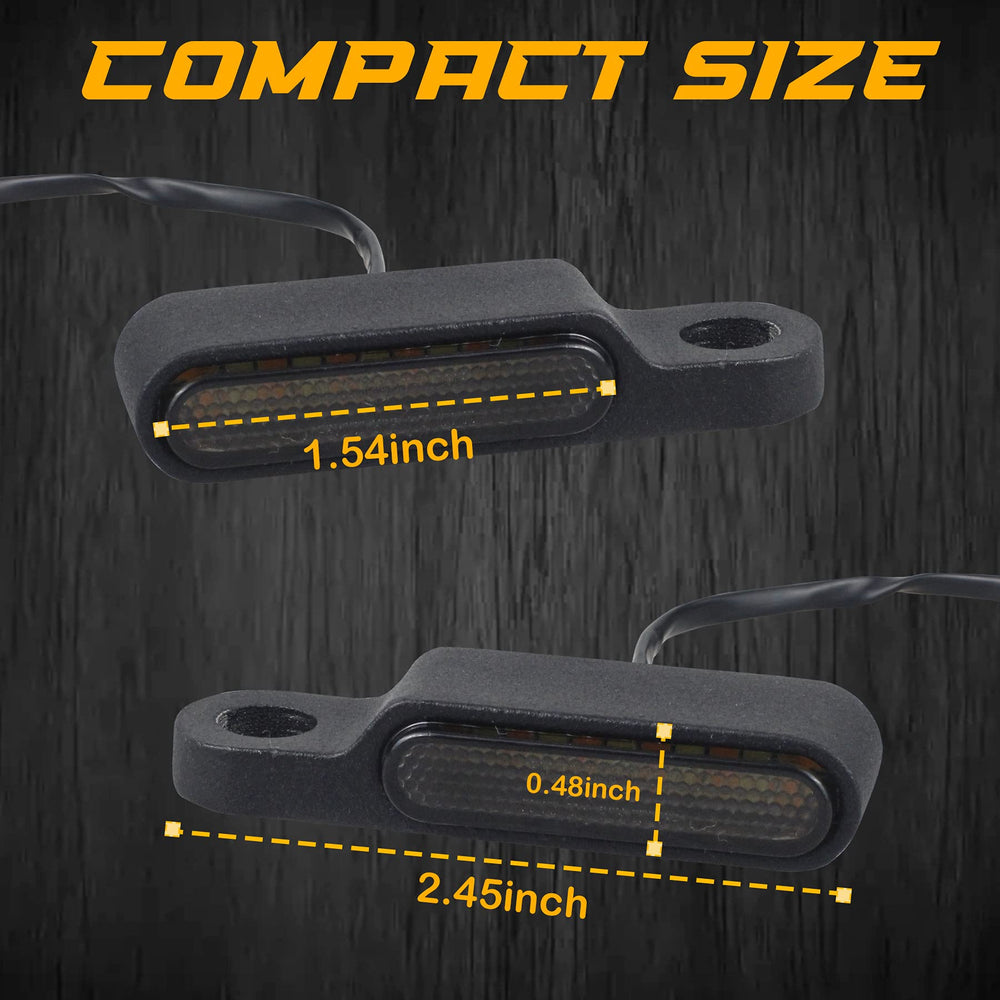 QUASCO motorcycle blinkers add daytime and night visibility