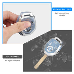 QBUC precision cutouts keep Subaru fob buttons easy to press
