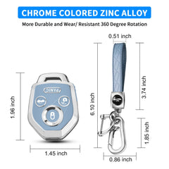 QBUC key fob cover with keychain attachment for easy daily carry