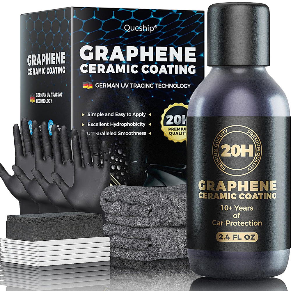 Qucship 20H graphene ceramic bottle showing premium protection for car paint