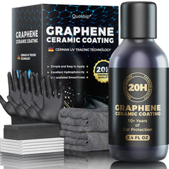 Qucship 20H graphene ceramic bottle showing premium protection for car paint