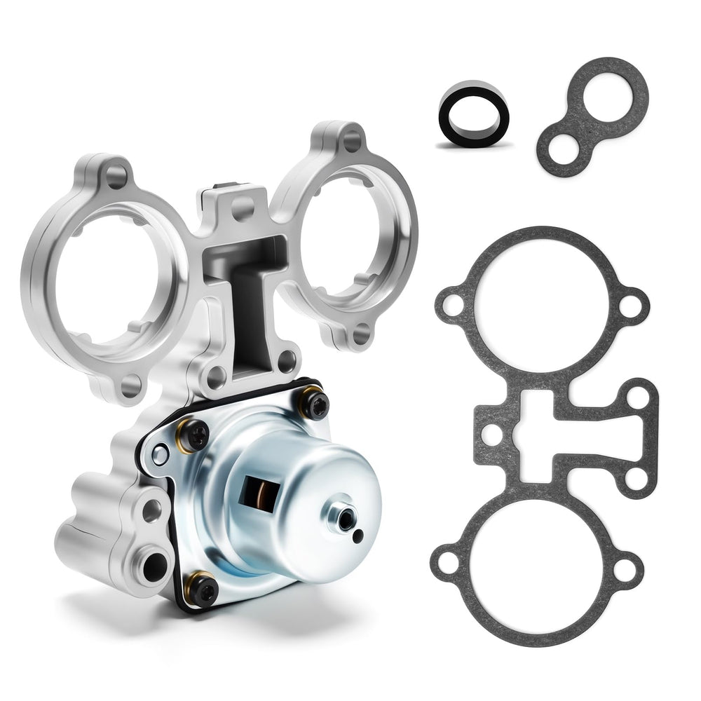 Quctaki fuel regulator set front view for Chevy engines, highlighting precise mounting points