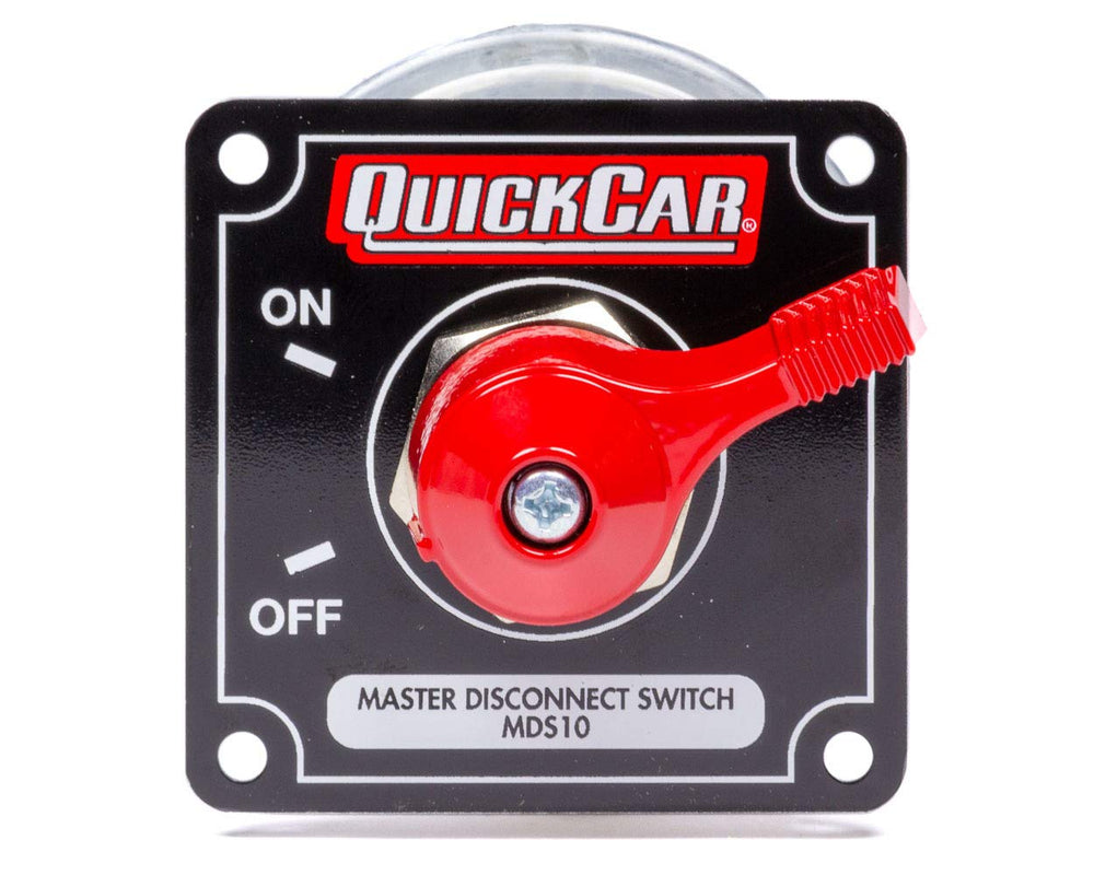 QuickCar 55-010 red battery master disconnect switch for quick power isolation.
