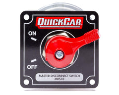 QuickCar 55-010 red battery master disconnect switch for quick power isolation.
