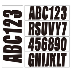 QuickMarine 3-inch registration decals for boats provide clear hull identification.