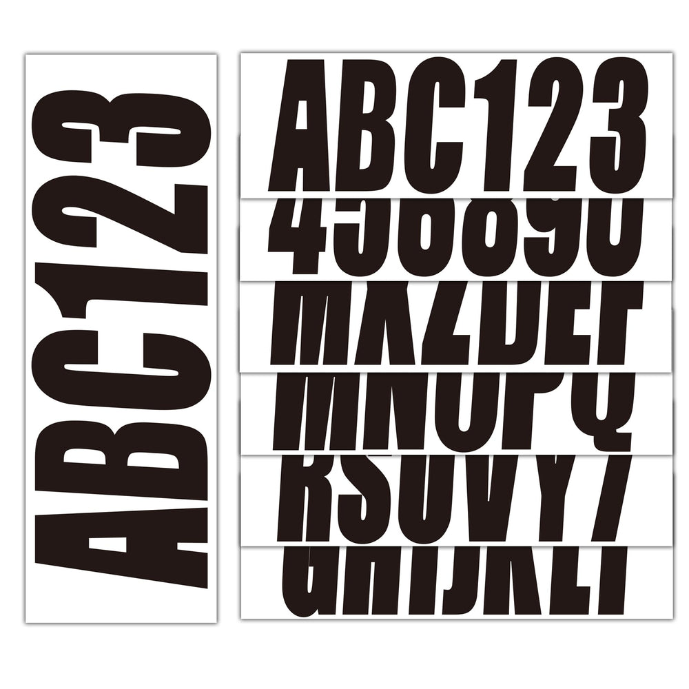 QuickMarine alpha-numeric decals A-Z and 0-9 for fast, versatile labeling.