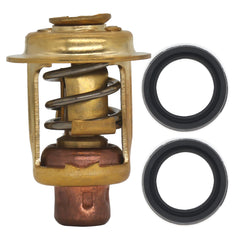 QuickMarine brass thermostat kit supports Johnson Evinrude cooling maintenance.