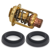 QuickMarine thermostat brass kit for Johnson Evinrude 5-235 HP engines.