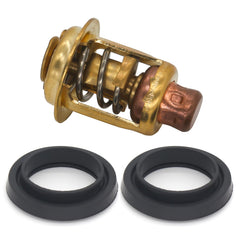 QuickMarine thermostat brass kit for Johnson Evinrude 5-235 HP engines.