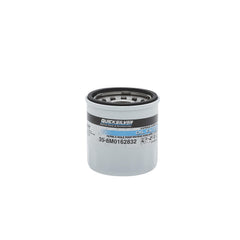 Quicksilver oil filter is easy to replace during winterizing or routine service.