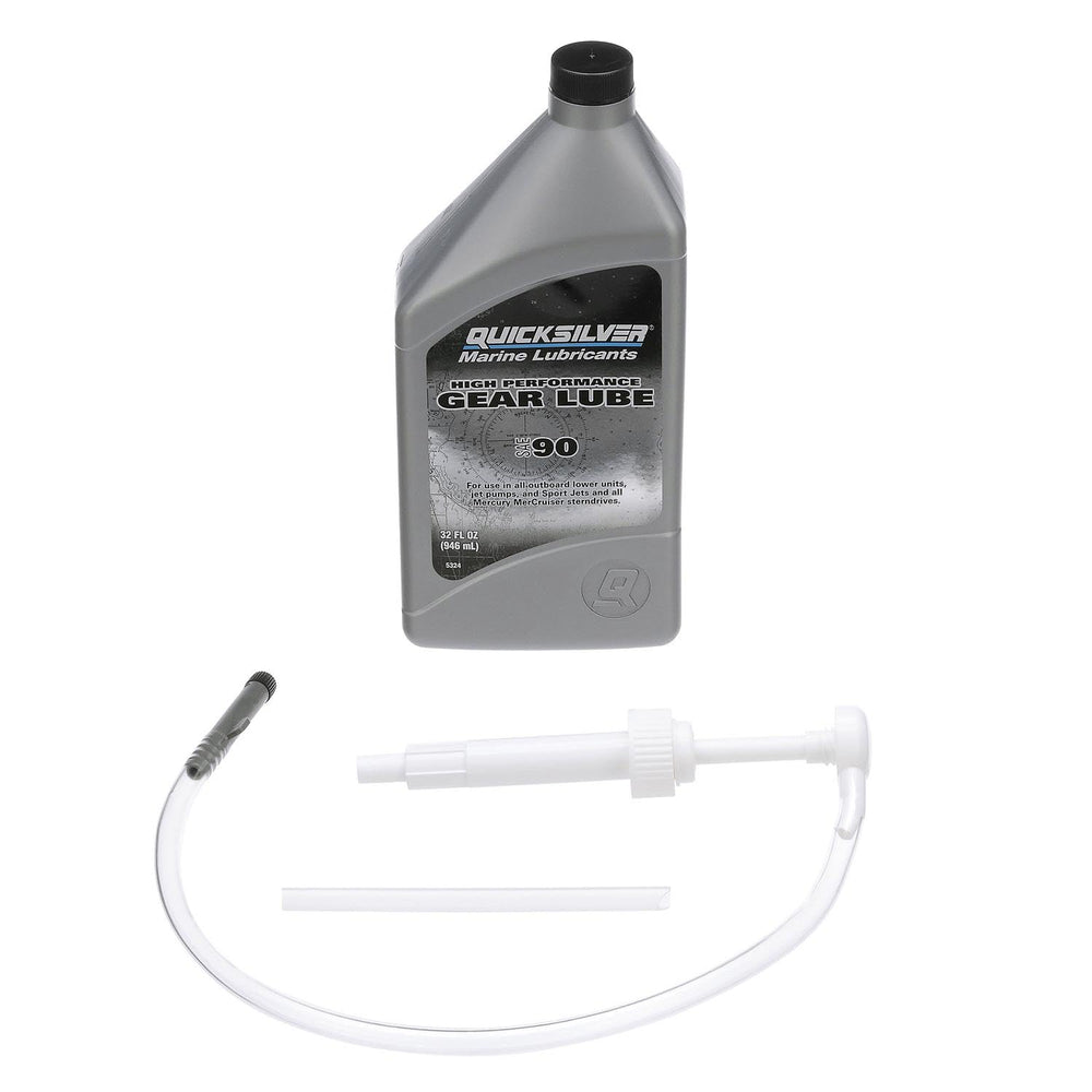 Quicksilver SAE 90 gear lube bottle for marine gear protection