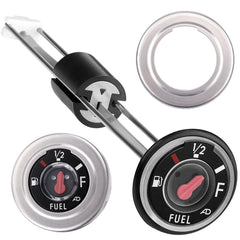 QUICKWOLF ATV fuel gauge installed in a Yamaha Big Bear 400 showing a snug fit.