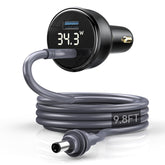 QUIDDITY Starlink Mini Car Adapter with digital display shows real-time status for safer charging.