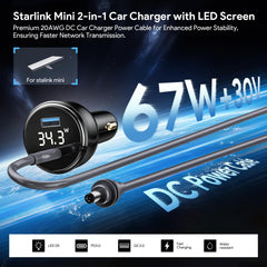 QUIDDITY Starlink Mini Cable USB-C PD 67W delivers fast, reliable power to laptops.