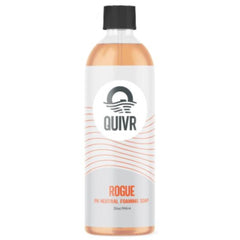 QUIVR Rogue neutral foaming soap bottle pour demonstrates high foam for paint-safe cleaning.