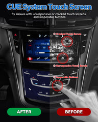 Quixofiber Cadillac CUE plug-and-play diagram illustrating quick setup.
