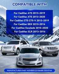 Quixofiber Cadillac CUE screen with anti-glare coating enhances visibility in bright daylight.