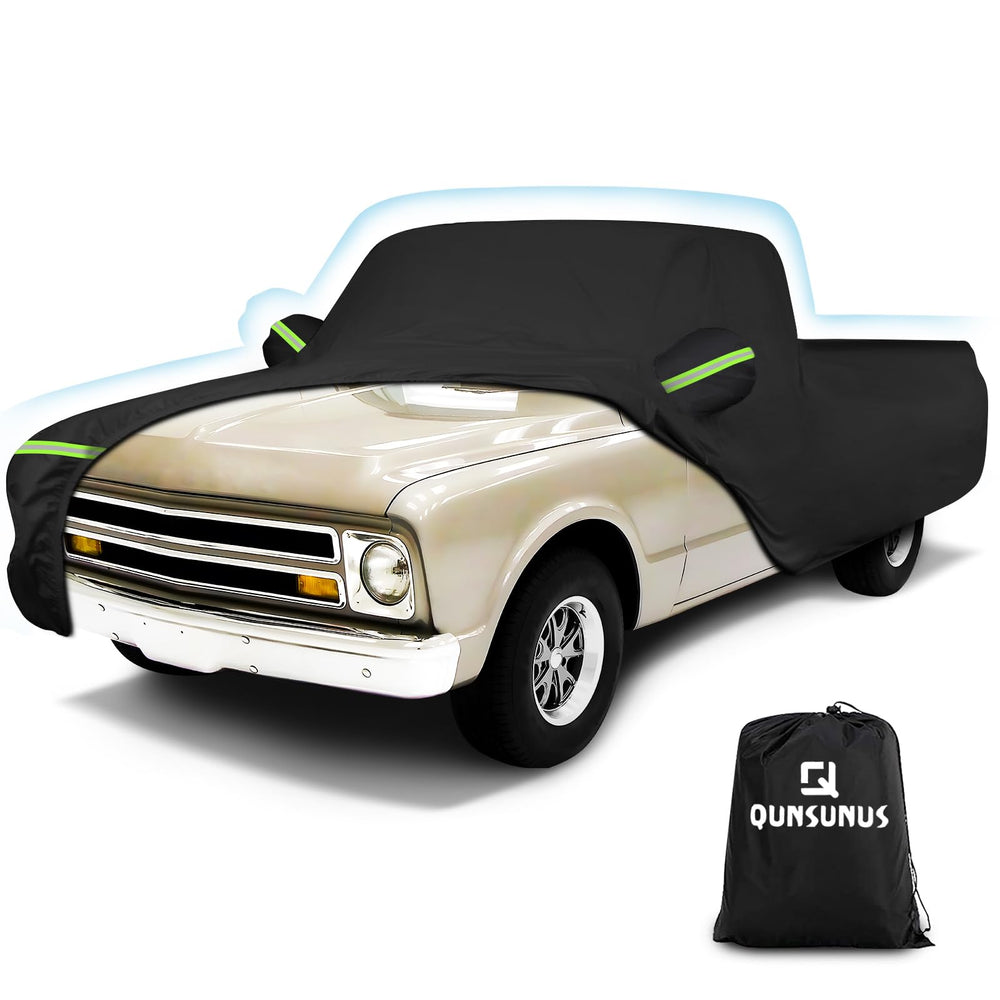QUNSUNUS car cover front view for Chevrolet C10 shields paint from rain and sun